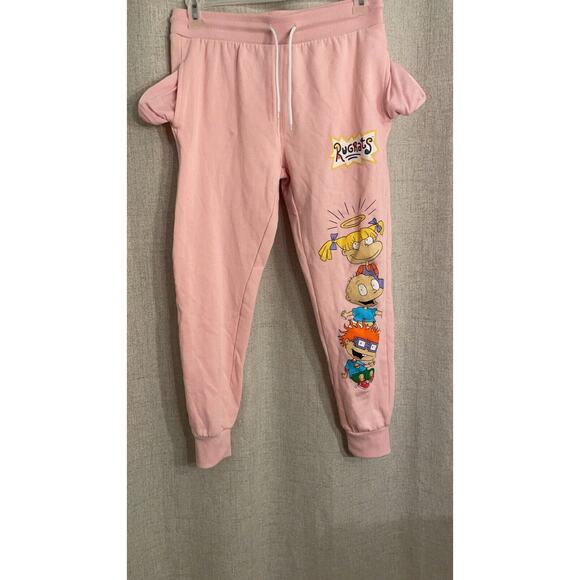 Nickelodeon Rugrats Pink Soft Fleece Pull On Jogger Pants SZ Large - Picture 6 of 6